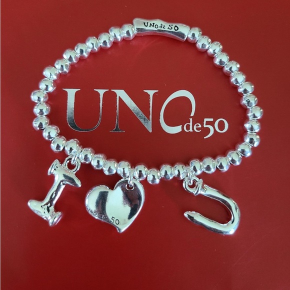 I LOVE YOU - Uno De 50 Bracelet  Authentic + Brand New - Picture 2 of 12
